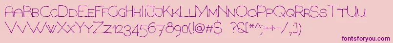 ChavenirVersal Font – Purple Fonts on Pink Background
