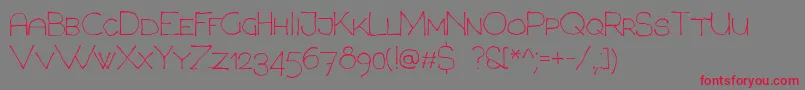 ChavenirVersal Font – Red Fonts on Gray Background