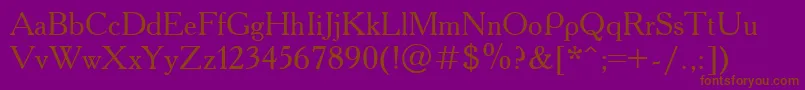 AcademiaRoman Font – Brown Fonts on Purple Background