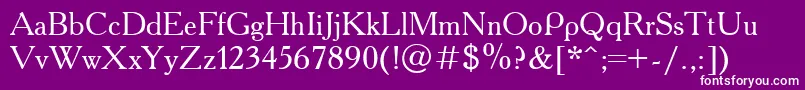 AcademiaRoman Font – White Fonts on Purple Background