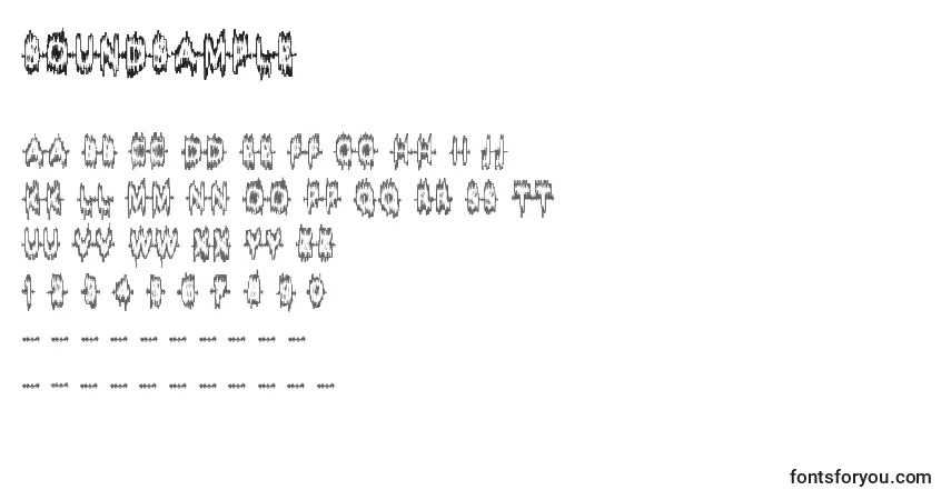 Schriftart SoundSample – Alphabet, Zahlen, spezielle Symbole