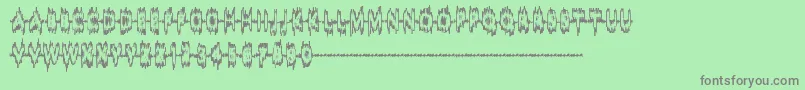 フォントSoundSample – 緑の背景に灰色の文字