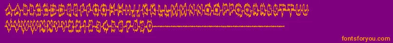 SoundSample-fontti – oranssit fontit violetilla taustalla