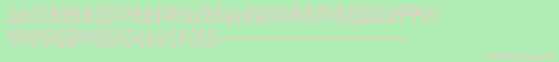 Шрифт SoundSample – розовые шрифты на зелёном фоне