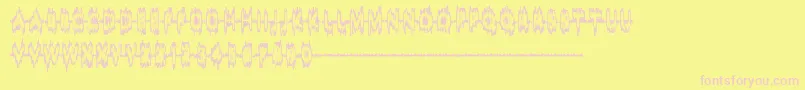 SoundSample-fontti – vaaleanpunaiset fontit keltaisella taustalla
