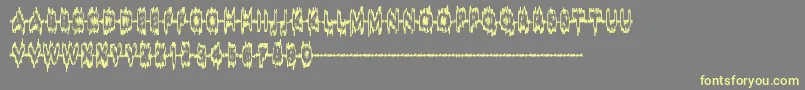 フォントSoundSample – 黄色のフォント、灰色の背景