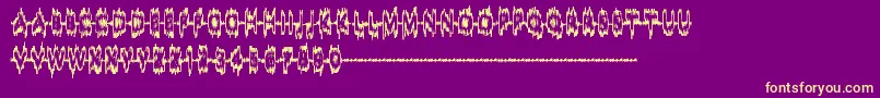 フォントSoundSample – 紫の背景に黄色のフォント