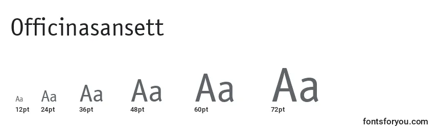 Размеры шрифта Officinasansett