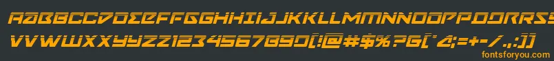 Navycadethalfital Font – Orange Fonts on Black Background