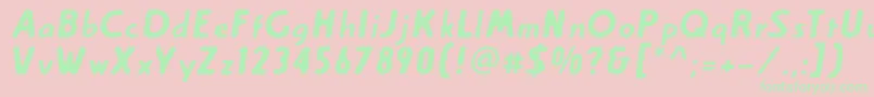 Creambol Font – Green Fonts on Pink Background