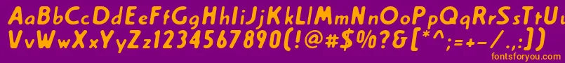 Creambol Font – Orange Fonts on Purple Background