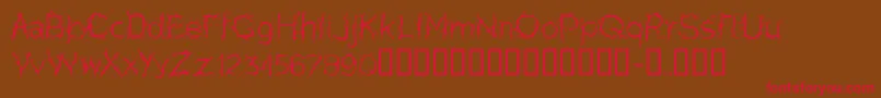 CfprettytreesRegular Font – Red Fonts on Brown Background
