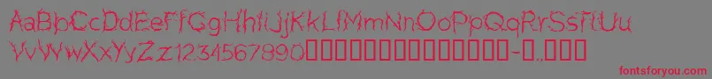 CfprettytreesRegular Font – Red Fonts on Gray Background
