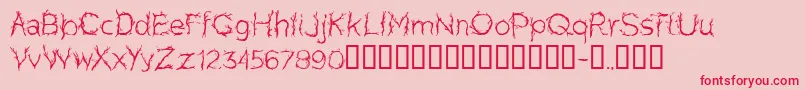 CfprettytreesRegular Font – Red Fonts on Pink Background