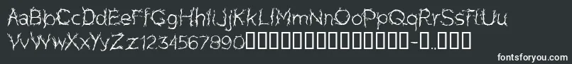 Шрифт CfprettytreesRegular – белые шрифты на чёрном фоне