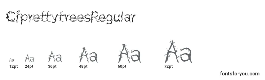 Размеры шрифта CfprettytreesRegular