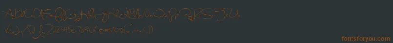 BmdSweetlyBrokenRegular Font – Brown Fonts on Black Background