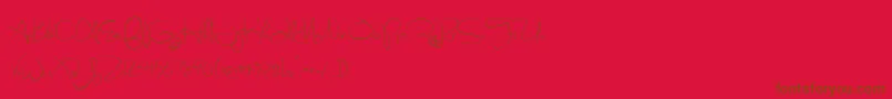 BmdSweetlyBrokenRegular Font – Brown Fonts on Red Background