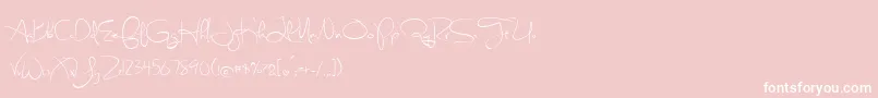 BmdSweetlyBrokenRegular-Schriftart – Weiße Schriften auf rosa Hintergrund