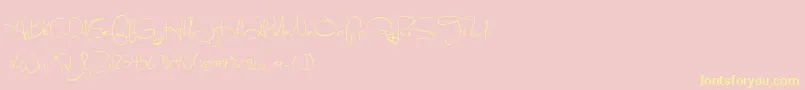 BmdSweetlyBrokenRegular Font – Yellow Fonts on Pink Background