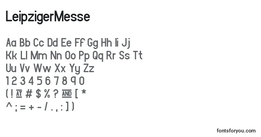 A fonte LeipzigerMesse – alfabeto, números, caracteres especiais