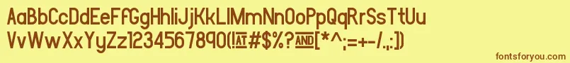 LeipzigerMesse Font – Brown Fonts on Yellow Background