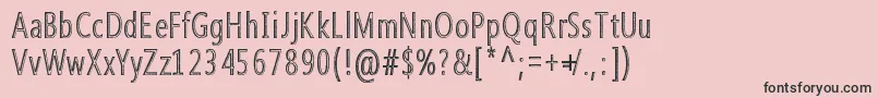 Qoncrete Font – Black Fonts on Pink Background