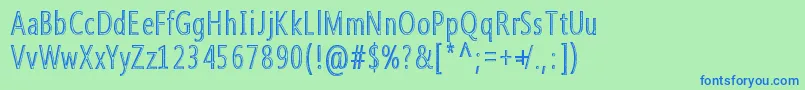 Qoncrete Font – Blue Fonts on Green Background