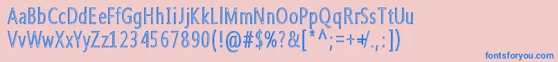 Qoncrete Font – Blue Fonts on Pink Background