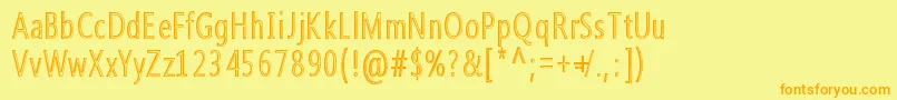 Qoncrete Font – Orange Fonts on Yellow Background