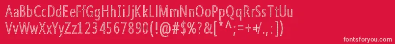 Qoncrete Font – Pink Fonts on Red Background
