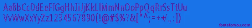 Qoncrete Font – Purple Fonts on Blue Background