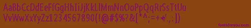 Qoncrete Font – Purple Fonts on Brown Background