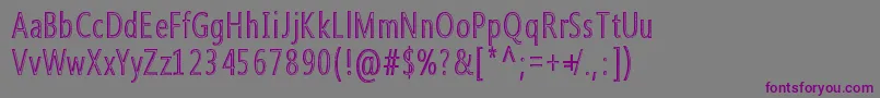 Шрифт Qoncrete – фиолетовые шрифты на сером фоне