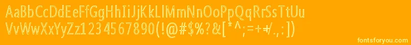 Qoncrete Font – Yellow Fonts on Orange Background