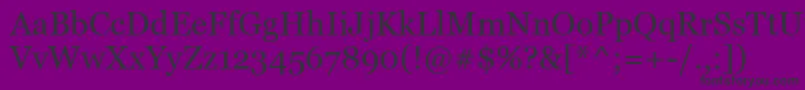 Georgia Font – Black Fonts on Purple Background