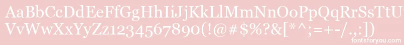 Georgia Font – White Fonts on Pink Background