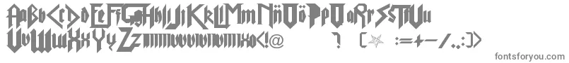 Czcionka PureEvil2 – szare czcionki na białym tle
