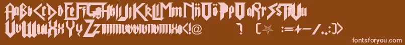 fuente PureEvil2 – Fuentes Rosadas Sobre Fondo Marrón