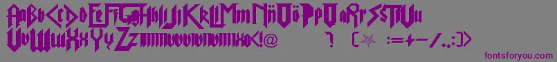 fuente PureEvil2 – Fuentes Moradas Sobre Fondo Gris