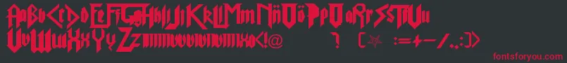 PureEvil2 Font – Red Fonts on Black Background