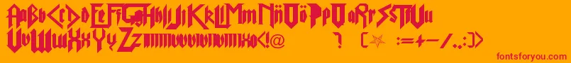 Шрифт PureEvil2 – красные шрифты на оранжевом фоне