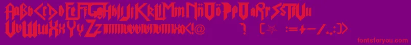 Шрифт PureEvil2 – красные шрифты на фиолетовом фоне