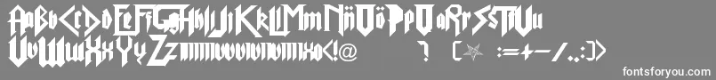 Шрифт PureEvil2 – белые шрифты на сером фоне
