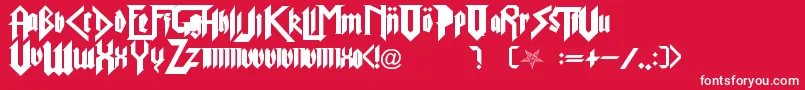 PureEvil2 Font – White Fonts on Red Background