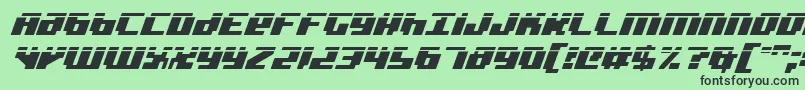 BadRobotItalicLaser Font – Black Fonts on Green Background