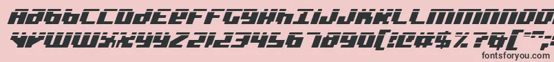 BadRobotItalicLaser Font – Black Fonts on Pink Background