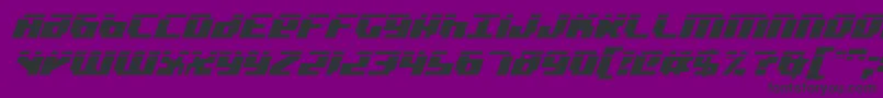 BadRobotItalicLaser Font – Black Fonts on Purple Background