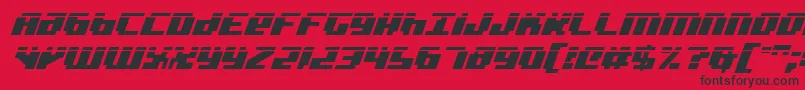 BadRobotItalicLaser Font – Black Fonts on Red Background
