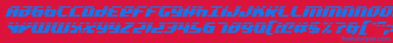 BadRobotItalicLaser Font – Blue Fonts on Red Background